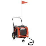 Cumpara ieftin Remorca bicicleta animale companie portocaliu/negru oxford/fier