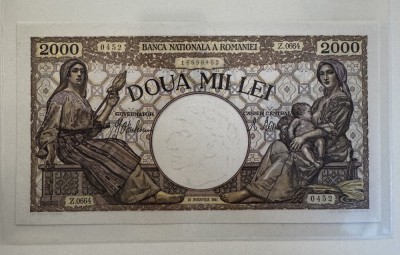 2000 lei Noiembrie 1941 UNC foto