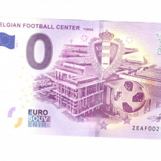 Bancnota souvenir Belgia 0 euro Belgian Football Center Tubize, 2018-1, UNC