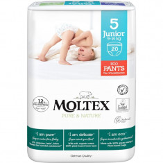 Moltex Pure & Nature Junior Size 5 scutece de unică folosință tip chiloțel 9-14 kg 20 buc