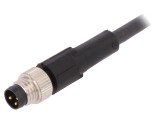 Cablu M8 LAPP 3 pini 2m PUR Negru IP67 IP65 Conector Tata Drept
