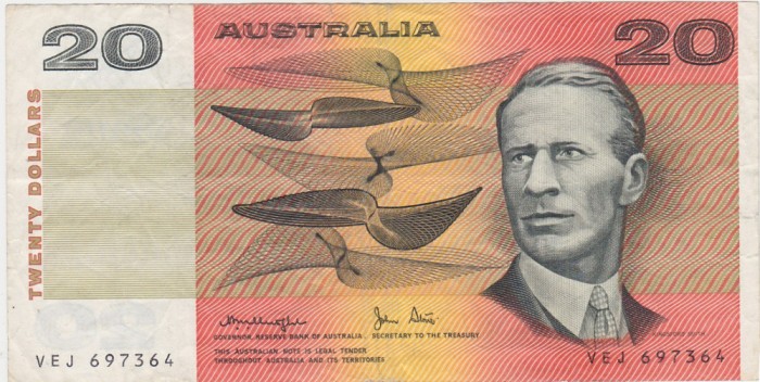 Australia 20 Dollars dolari ND (1984-1989) VF