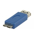 Adaptor USB 3.0 Micro USB B tata 3.0 - USB A mama 3.0 albastru, Valueline