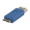Adaptor USB 3.0 Micro USB B tata 3.0 - USB A mama 3.0 albastru