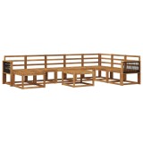 vidaXL Set de canapele de exterior 9 pcs natural Lemn Solid de Acacia 3385470