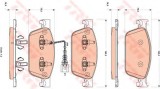 Set placute frana,frana disc VW TRANSPORTER V bus (7HB, 7HJ, 7EB, 7EJ, 7EF, 7EG, 7HF, 7EC) (2003 - 2016) TRW GDB1887