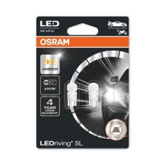 SET 2 BECURI AUXILIARE CU LED 12V (W5W) AMBER BLI OSRAM 8608