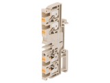 Term. &icirc;mbinare şine 4mm2 1 pistă 4 borne bej cu arc