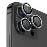 Devia Folie Sticla Camera Peak Series iPhone 16 Pro / 16 Pro Max pachet de 3 buc Argintiu