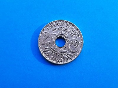 25 Centimes 1930 Franta-XF+ foto