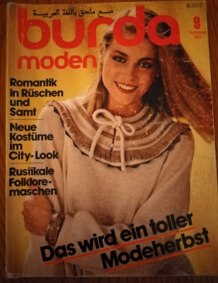 Burda revista moda vintage cu tipare anii 80 foto