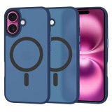 Husa pentru iphone 16 plus - halofrost, pro grip, deep blue