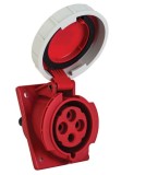 Priza Trifazica Incastrabila Oblica 32A 4 Poli (3P+N+E) 380V IP67 METE - CEE 6h