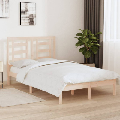 vidaXL Cadru de pat, 120x200 cm, lemn masiv de pin foto