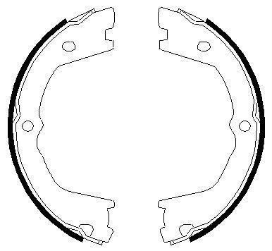 TEXTAR 91074900 Set saboti frana, frana de mana