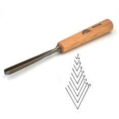 Rovn&eacute; rezb&aacute;rske dl&aacute;to V-čkove seria S52 profil 41, Taietura lamei 20 mm