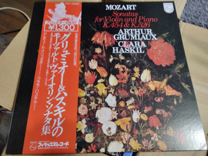 Vinil &quot;Japan Press&quot; Mozart - SONATAS for violin and piano k.454 &amp; k.526 (VG++)