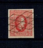 1865 - Alexandru Ioan Cuza, efigia in oval, 20 parale, stampilat