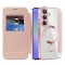 Husa MagSafe pentru Samsung Galaxy A36 A366, Techsuit, SmartMag Book, Roz