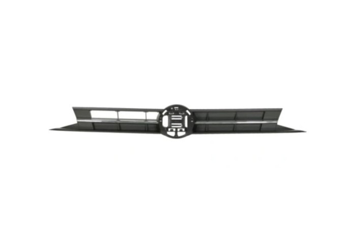 Grila radiator Volkswagen Polo, 09.2017-, montare fata, Cu ornamente cromate; negru / grunduit, RapidAuto