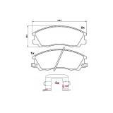 Placute frana fata Hyundai Terracan (Hp), 06.2001-03.2008, marca SRLine S70-0532