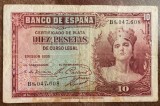 B11 2 - Bancnota foarte veche - Spania - 10 pesetas - 1935