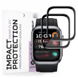 Folie Protectie Techsuit Nano Flex pentru Huawei Watch D2, Set 2 bucati, Plastic, Neagra