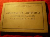 Program de Clasificare Artistica categoria III Gimnastica Artistica-anii&#039;60-,60p