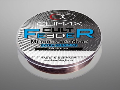 FIR MONOFILAMENT CLIMAX CULT FEEDER METHOD CARP MONO DARK BROWN 300M 0.30mm 7.4kg foto