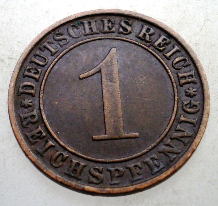 B.203 GERMANIA WEIMAR 1 REICHSPFENNIG 1934 A