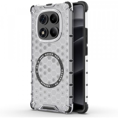 Husa MagSafe pentru Xiaomi Redmi Note 14 Pro 4G, Techsuit, HoneyComb Shield, Alba foto