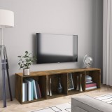 VidaXL Bibliotecă/dulap TV stejar fumuriu 143x30x36 cm lemn prelucrat