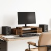 VidaXL Suport monitor cu depozitare, stejar fumuriu, 70x27x15cm, lemn 854683