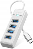 ORICO 4-Port USB HUB 3.0, USB Splitter pentru laptop cu cablu de 0.49ft, Multi U, Oem