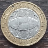 (S) MONEDA ANGLIA - 2 POUNDS 1999, CUPA MONDIALA DE RUGBY - TARA GALILOR 1999, Europa