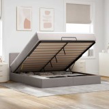vidaXL Cadru de pat otoman cu saltea Taupe 180x200cm Material