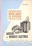 CUNOSTINTE DESPRE MASINI CU APLICATII PRACTICE. MASINI SI APARATE ELECTRICE. MANUAL PENTRU CLASA A XI-A-ENE-266327