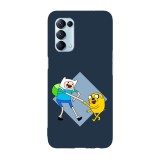 Husa compatibila cu Oppo Find X5, Viceversa, model Finn and Jake Adventure time, Silicon, TPU, Transparent, Carcasa