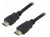 Cablu HDMI - HDMI, din ambele par&amp;#355;i, HDMI mufa, 3m, negru, AKYGA - AK-HD-30A