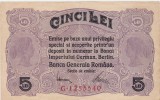 ROMANIA 5 LEI BGR 1917 VF+