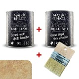 Cumpara ieftin Pachet 1+1 &ndash; Vopsea Decorativă Magic Effect Brilliant C05 Bej 0.9L Interior