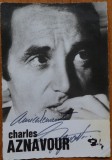 Autograf Charles Aznavour pe fotografie