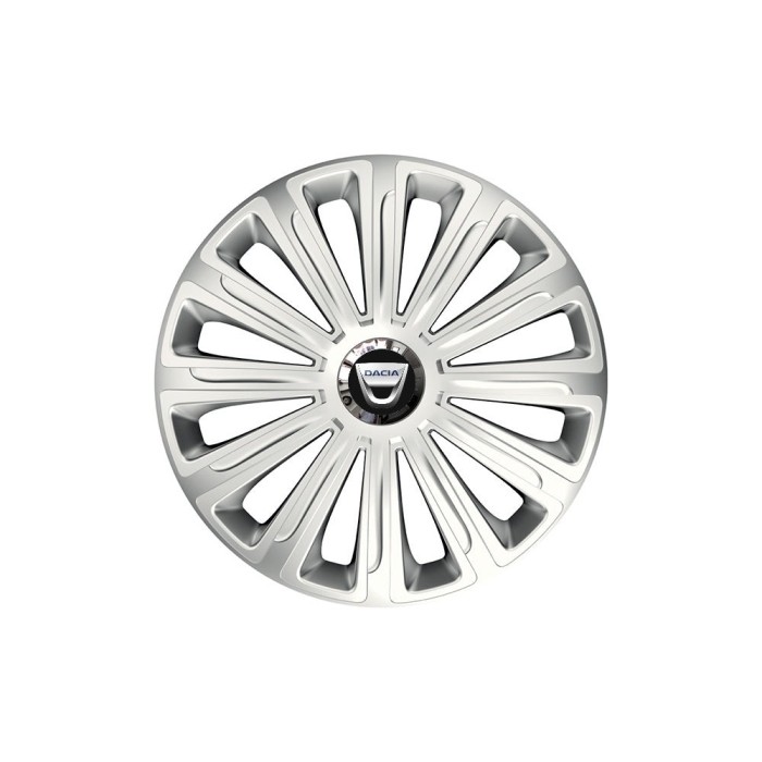 Set 4 capace roti Cu Inel Cromat Trend R16 Compatibil Cu Dacia