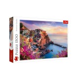 Puzzle 1500 piese, Sate Cinque Terre Italia, 85x58 cm, ATU-088348, Oem
