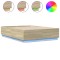 Cadru de pat cu LED stejar sonoma 135x190 cm lemn prelucrat