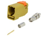 Conector FAKRA Mamă Crimp Polarizare K-Curry Galben
