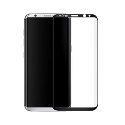 Folie de sticla FULL COVER pentru Samsung Galaxy S8 Plus, GloMax 3D Negru foto