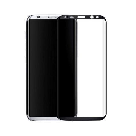 Folie de sticla FULL COVER pentru Samsung Galaxy S8 Plus, GloMax 3D Negru
