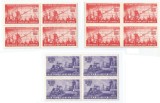 |Romania, LP 263/1951, Planul de stat (dantelat si nedantelat), bloc de 4, MNH