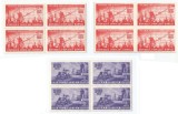 |Romania, LP 263/1951, Planul de stat (dantelat si nedantelat), bloc de 4, MNH, Nestampilat